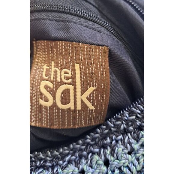 The Sak Women's Blue Multicolor Stripe Crochet Cross Body Handbag - Picture 2 of 6